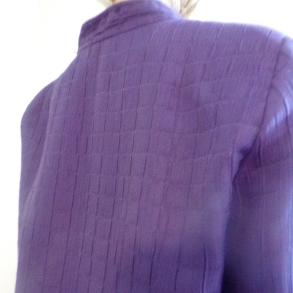 Alfred Dunner Purple Petite Blazer - Picture 5 of 6